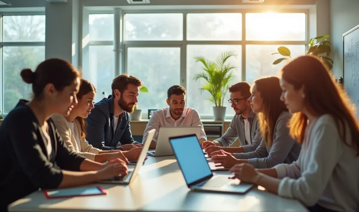 web engineers working laptops