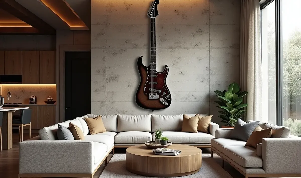metal guitar wall art home decor
