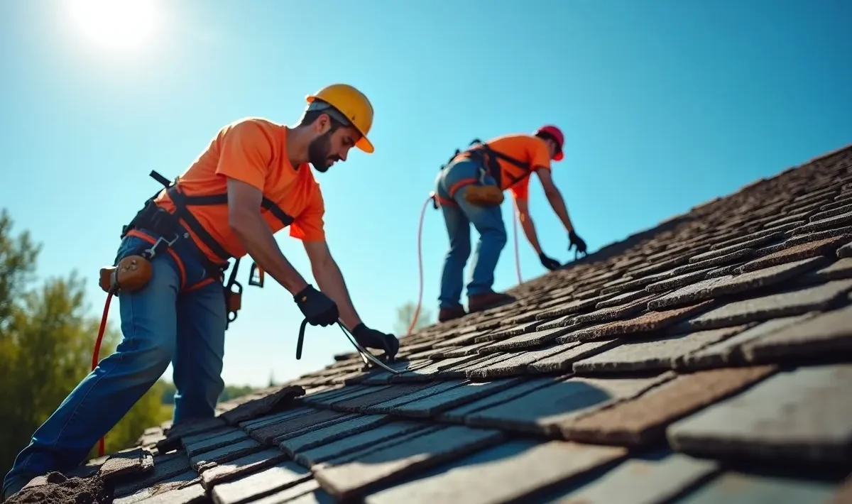 roofing companies fixing roof