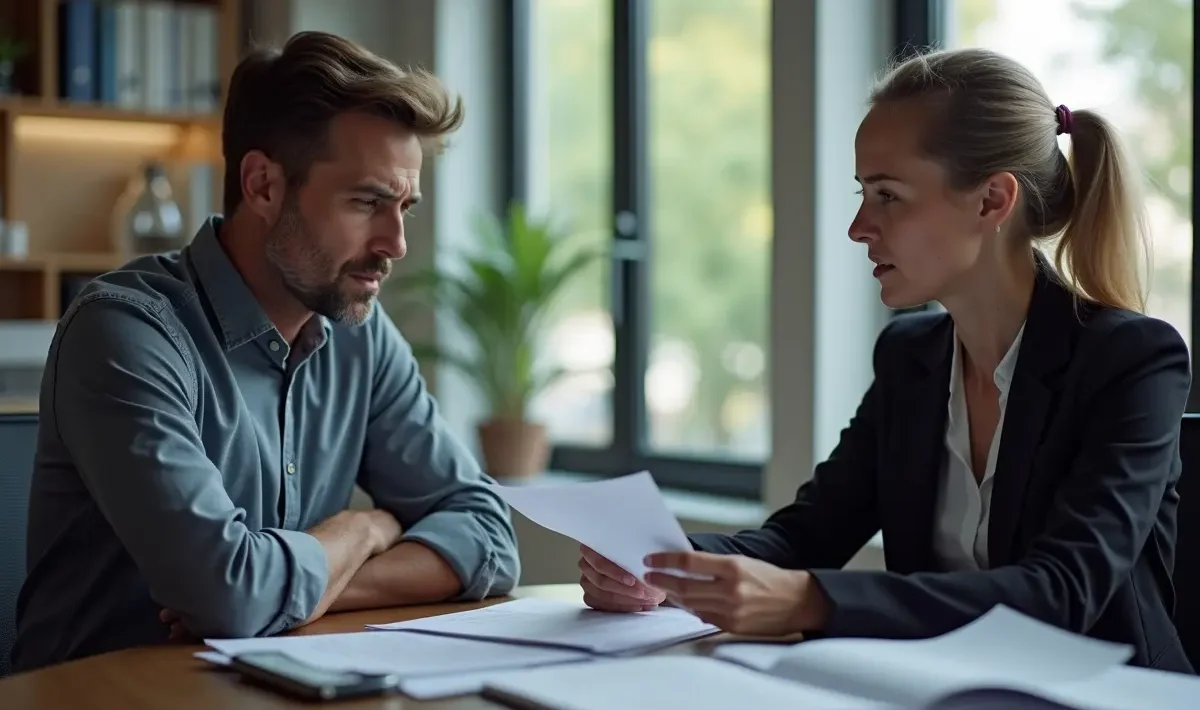 injured driver consulting experienced car accident lawyer for legal guidance