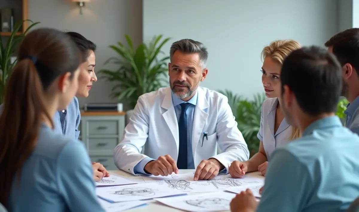 plastic surgeon explaining various specialized procedures for different patient needs